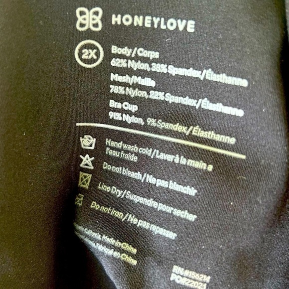 HONEYLOVE LiftWear Tank Shapewear Slimming Top in Vamp Black | Size 2X - Picture 3 of 5